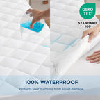 Bedsure Twin Mattress Protector, Quilted Mattress Pad With Deep Pocket Up To 22 Inches, Soft Breathable Noiseless Twin Mattress Cover, Waterproof Mattress Topper White For Home, Bedroom, Hotel