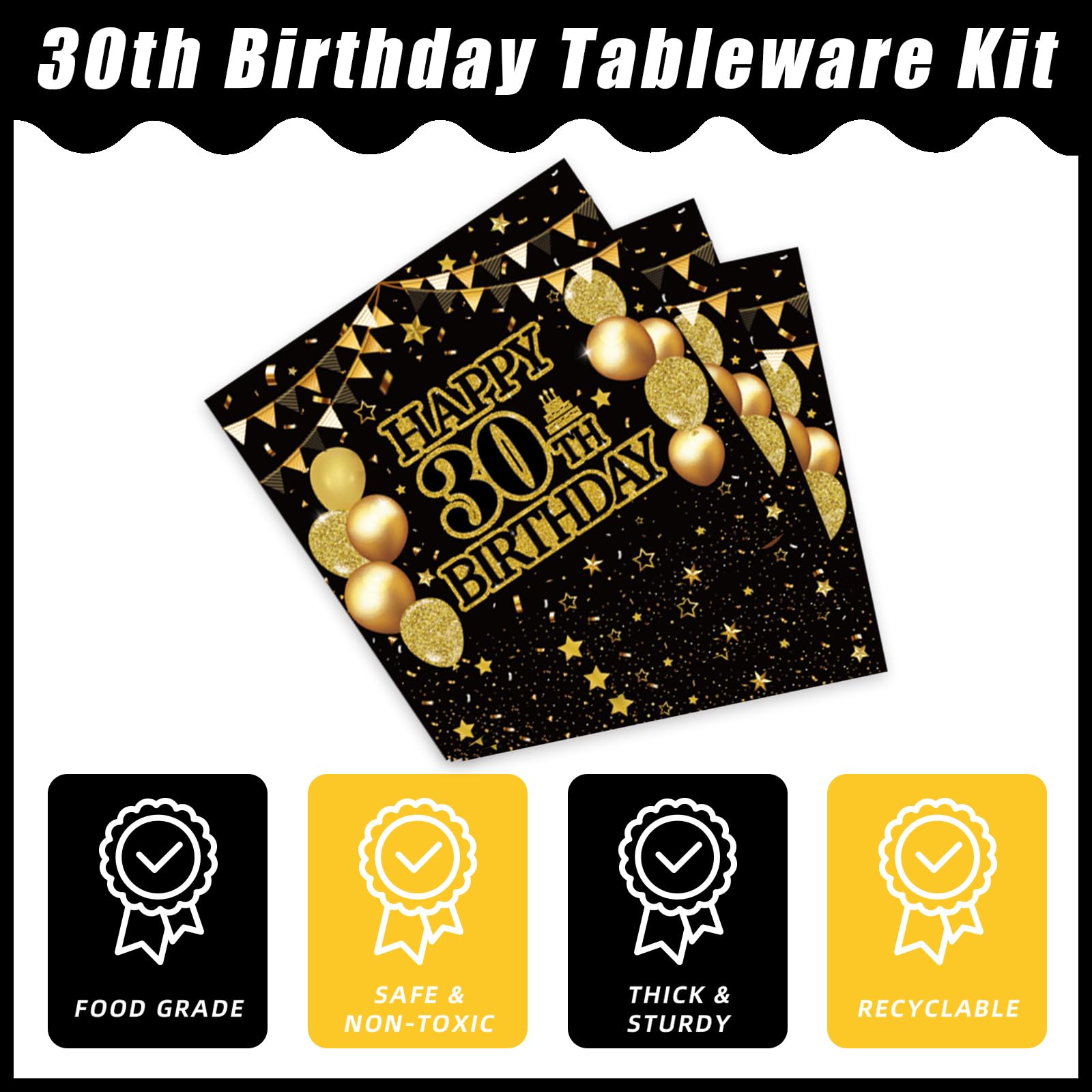 Kepeel 96Pcs 30Th Birthday Party Tableware Set, Back In 1994 Birthday Party Decorations Supplies For Men Women Kepeel Cheers To