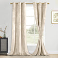 DWCN Velvet Curtains - Room Darkening Light Blocking Window Drapes for Bedroom, Living Room, Tieable Solid Grommet Curtains & Dr
