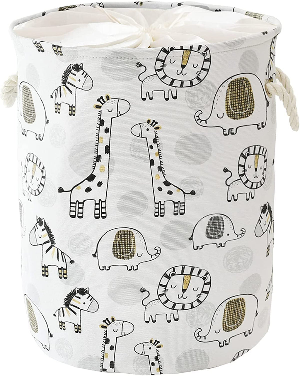 INough Kids Laundry Basket Extra Large Baby Hamper for Nursery, 58L Kids Hamper Toddler Room Essentials, Waterproof Canvas Cloth
