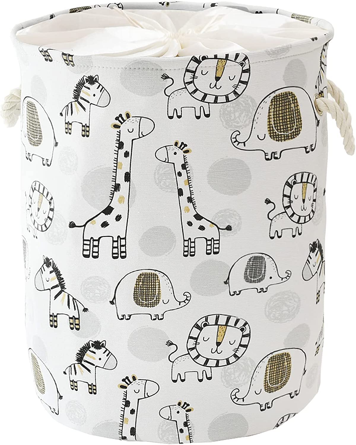 INough Kids Laundry Basket Extra Large Baby Hamper for Nursery, 58L Kids Hamper Toddler Room Essentials, Waterproof Canvas Cloth