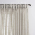 LANTIME 63 Semi Sheer Curtains, Faux Linen Double Pleated Window Sheer Curtains Panels Drapery for Home, Hotel, Office, Camel, 8