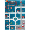 SAFAVIEH Carousel Kids Collection Area Rug - 9 x 12, Turquoise & Ivory, Non-Shedding & Easy Care, Ideal for High Traffic Areas