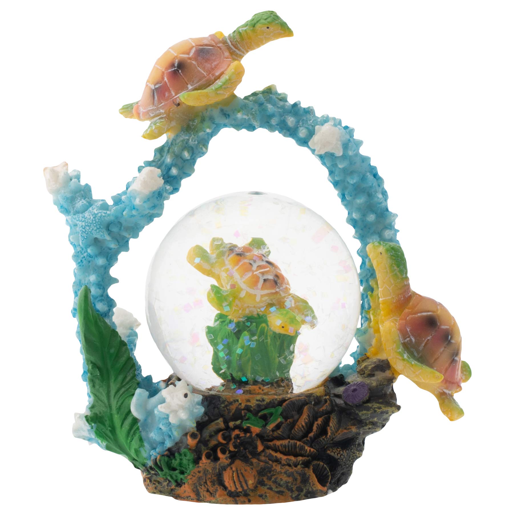 Elanze Designs Swimming Sea Turtle Friends Magical Whimsical Tabletop Dresser Nightstand Figurine Miniature 45MM Sturdy Polyresi