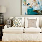 HomeRoots Cowhide, Microsuede, Polyfill 18' x 18' x 5' Natural Quattro - Pillow