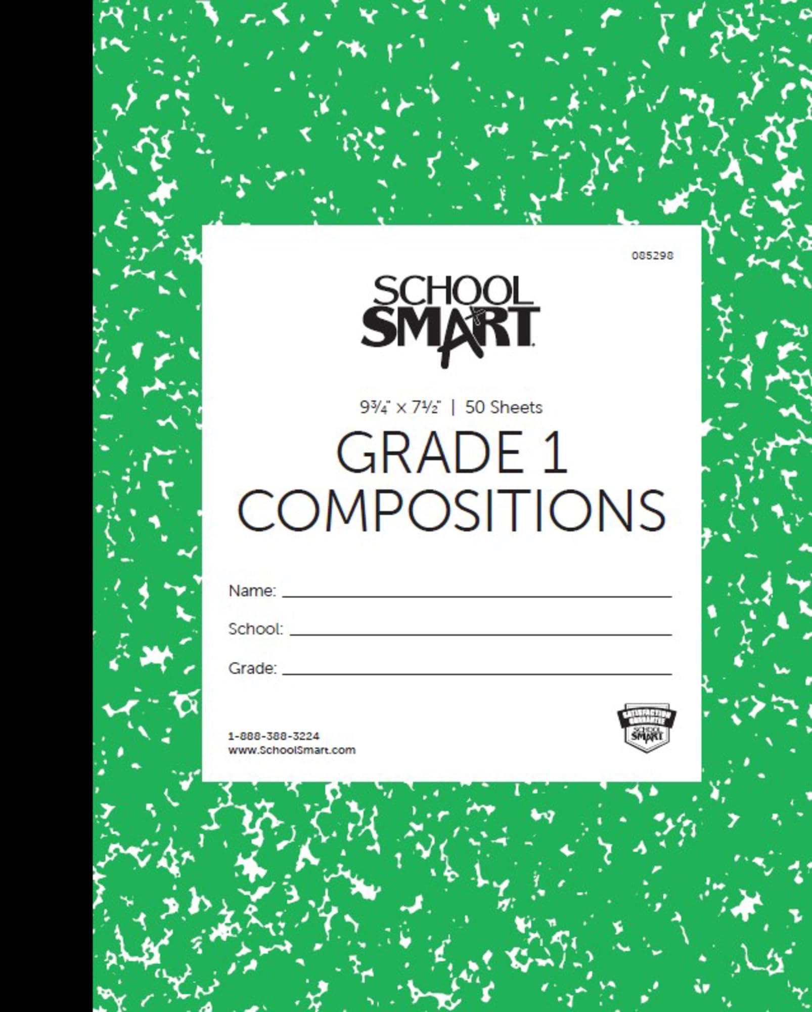 School Smart - 85298 Skip-A-Line Composition Book - Grade 1 - 9 3/4 X 7 3/4 - Green - 50 Sheets - 100 Pages