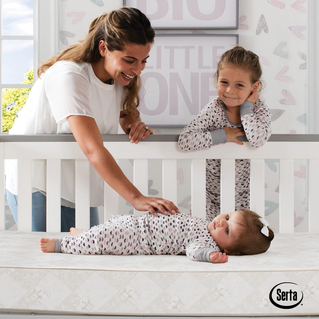 Serta Tranquility Eco Firm 2-Stage 6' Premium Baby Crib Mattress & Toddler Mattress - Waterproof - Greenguard Gold Certified -