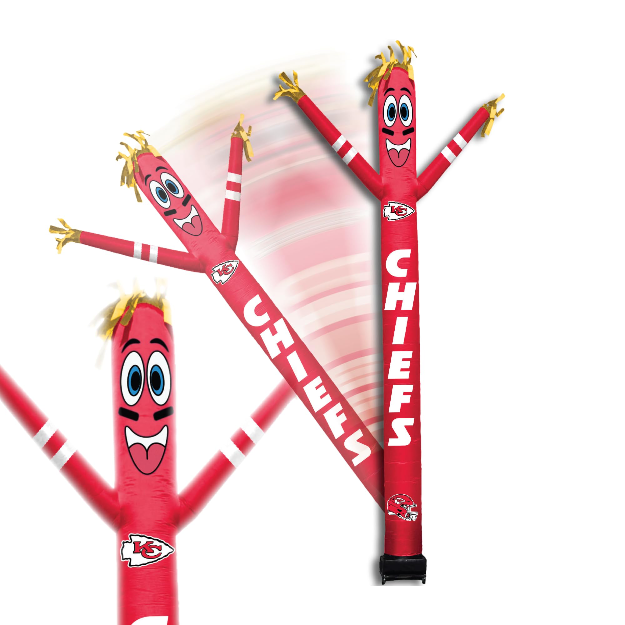Sporticulture Football Kansas City Chiefs Wacky Waving Inflatable Tube Guy with LED Lights & Built-in Blower - 6 x 36 x 96 NFL I