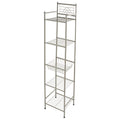 Bath Bliss 5 Tier Storage Shelf | 13x 11.6x 58.5 | Freestanding | Bathroom Storage | Rust Resistant | Easy Assemble | Satin