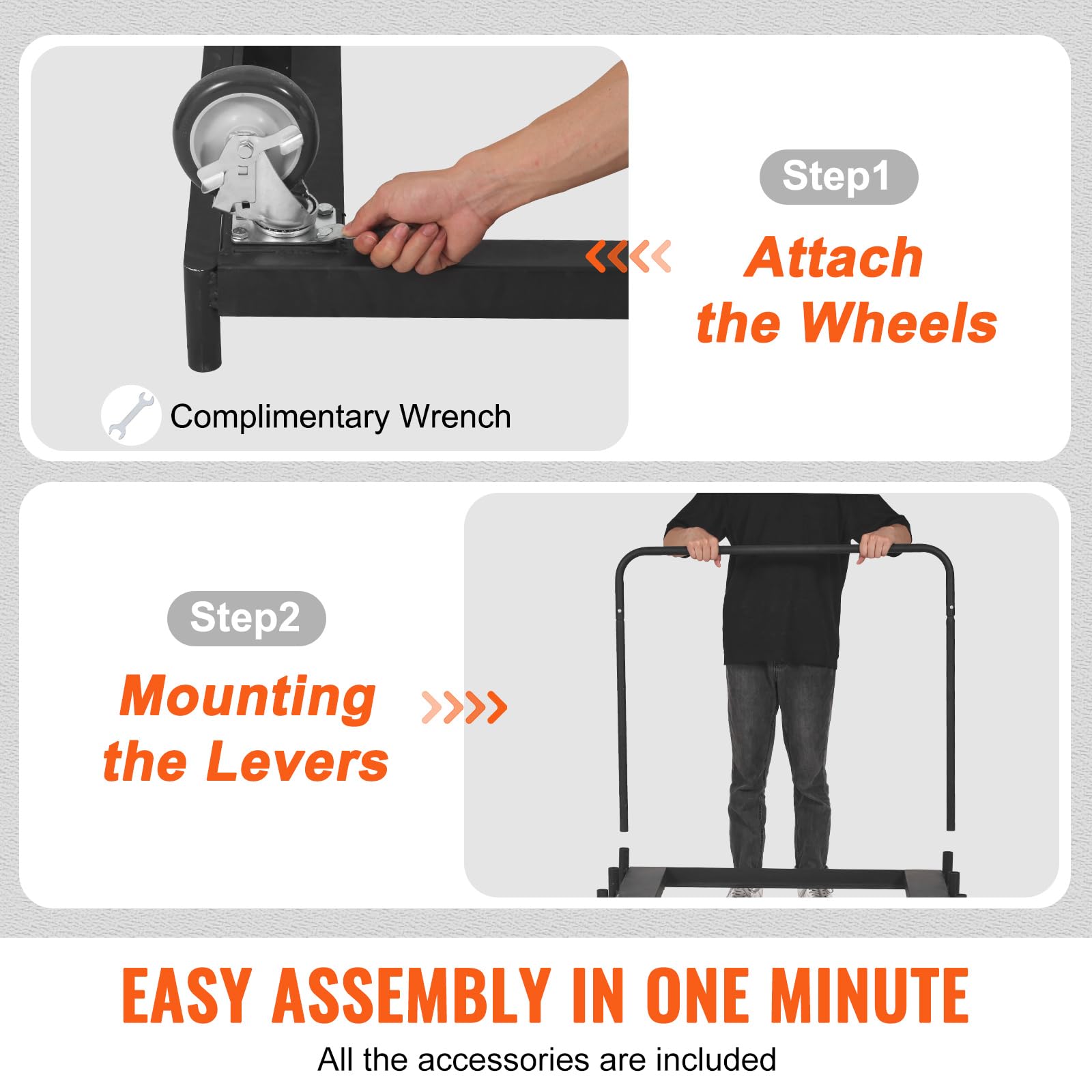 Vevor Steel Panel Truck, 1500 Lbs Panel Dolly Cart With 5'' Swivel Casters And 36.02'' X 24.02'' Deck, Heavy-Duty Drywall Sheet