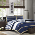 Mi Zone Ashton Casual Comforter Set, Vibrant Colorblock Design, Modern Bedding Geometric Stripes All Season Cover, Matching Sham