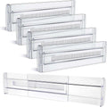 Mann Mart Organize Any Drawer: Expandable Drawer Dividers (4Pack) For Clothes, Kitchenware & More  CrystalClear Design For Ea