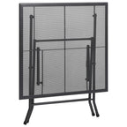 vidaXL 3 Piece Patio Dining Set in Durable Anthracite Steel - Weather and Rust Resistant Outdoor Furniture Set with Adjustable Chairs and Convenient Folding Design for Space Saving.