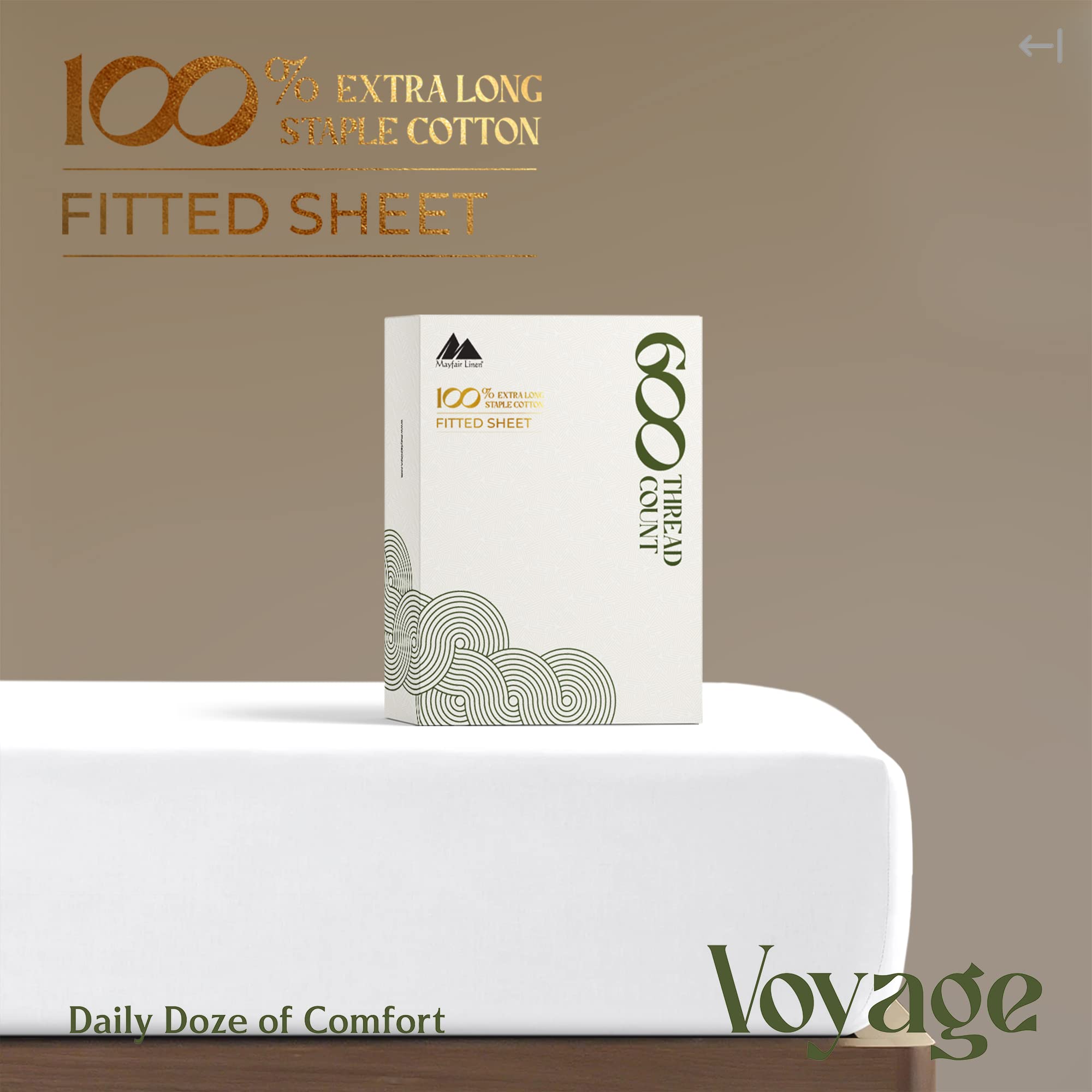 Premium Hotel Quality 1-Piece 100% Cotton Fitted Sheet, Luxury & Softest 600 Thread Count Egyptian Feel Sateen Weave Bottom Sheet, Deep Pocket Up To 18 Inch, California King Size, White