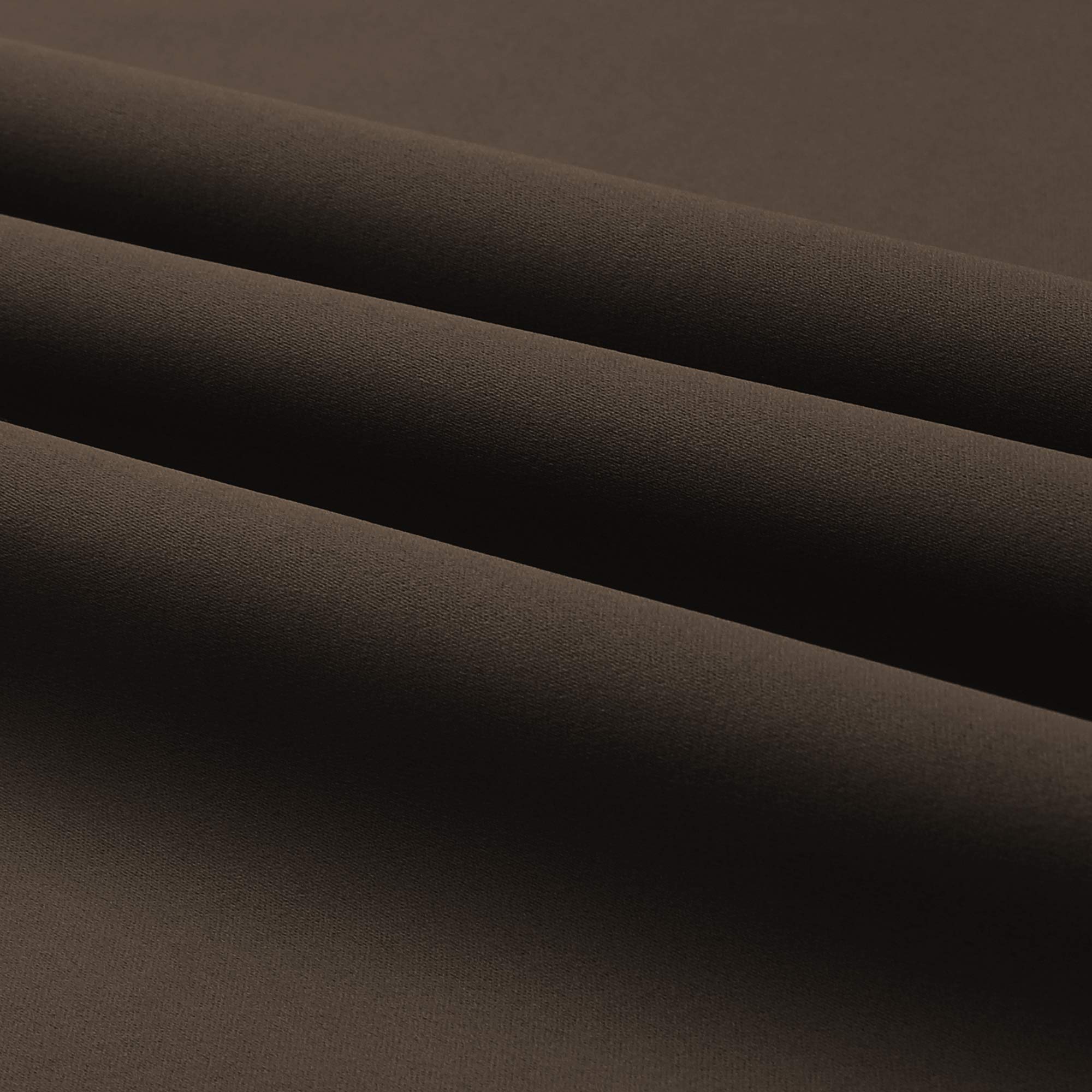 Dualife Coffee Color Brown Blackout Curtain Panels 52 Inch Width 45 Inch Length Thermal Insulated Room Darkening Solid Window Dr