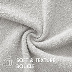 Miulee 18X18 Inch Decorative Pillow Covers For Couch Bed Set Of 2 Textured Boucle Neutral Throw Pillows Light Grey Accent Solid Cushion Pillowcase Cozy Soft Chair Sofa Livingroom Home Decor