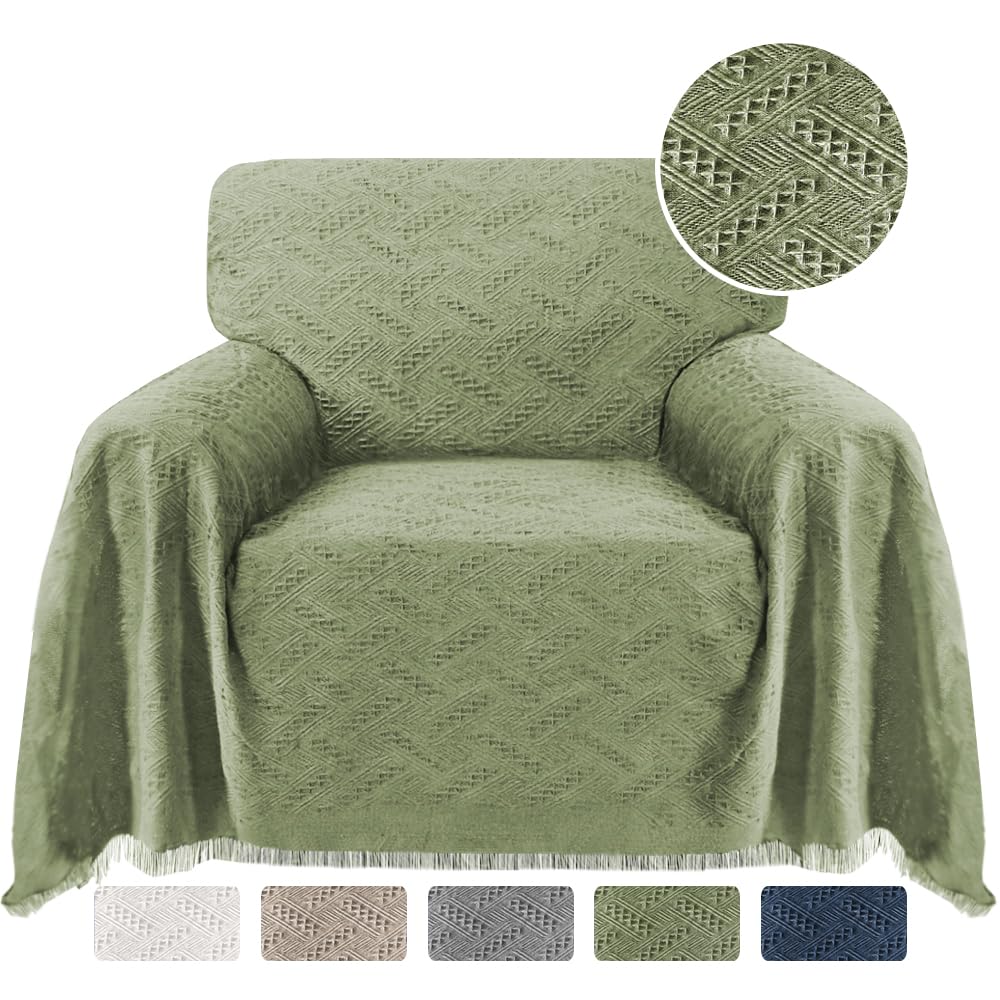 Turquoize Cotton Sofa Cover Couch Cover Sage Couch Protector Sofa Throw Cover for Couches Washable Sectional Sofa Couch Covers f