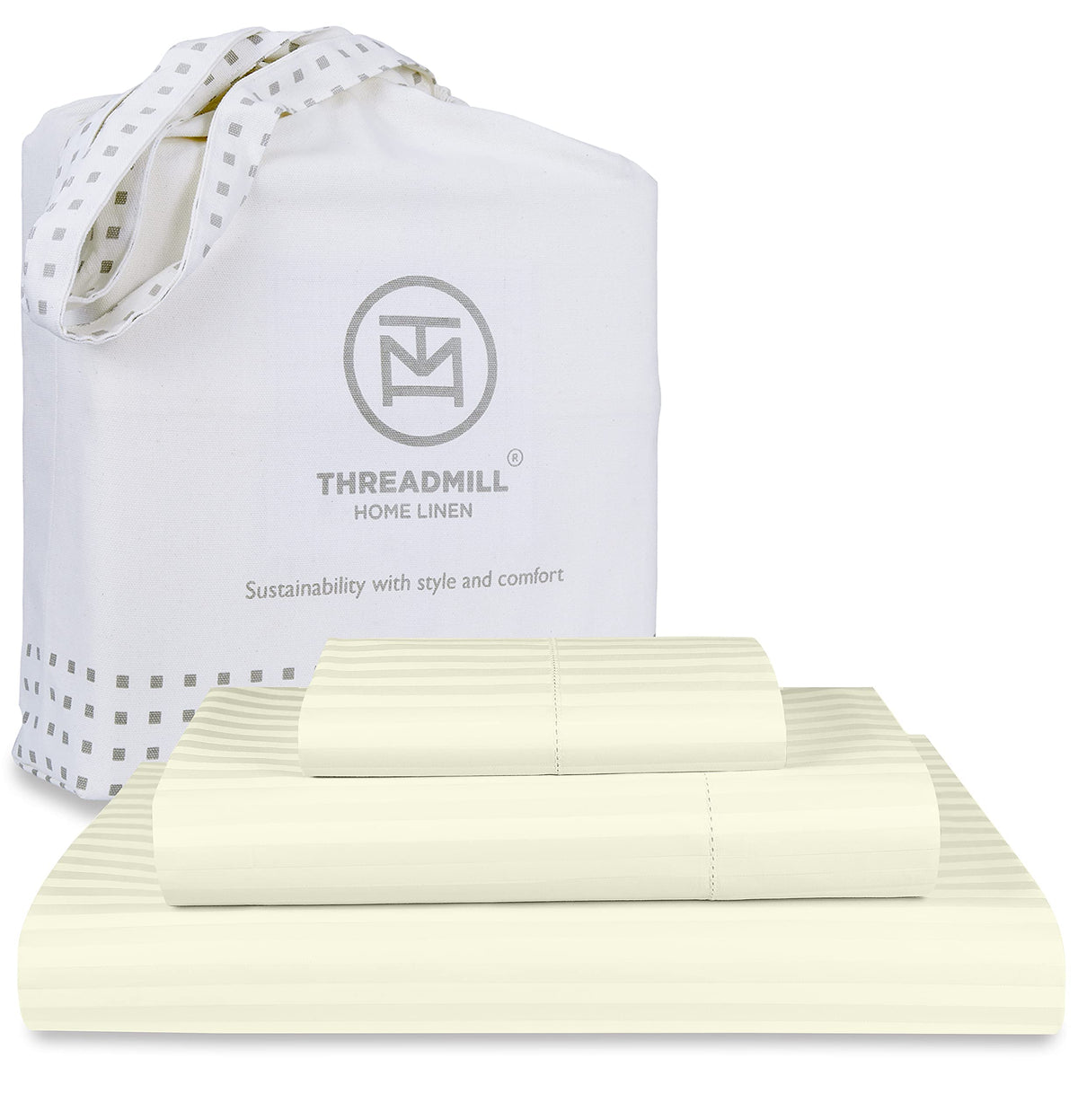 Threadmill 100% Cotton Sheets For Twin Xl Size Bed - 600 Thread Count Twin Xl Bed Sheets Set With 15    Deep Pocket - Damask Str