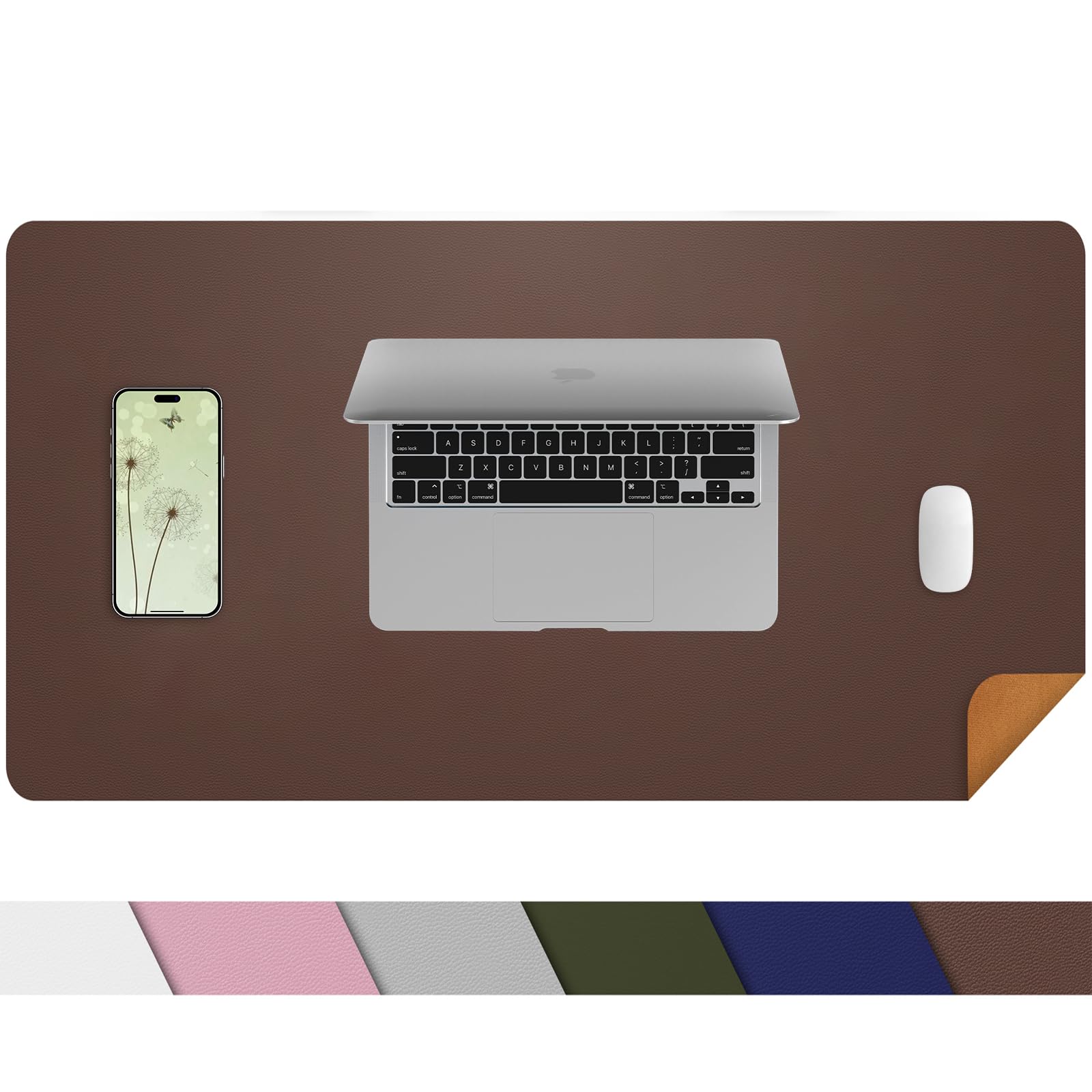 Desk Mat,Leather Desk Mat,Double-Sided Desk Pad,Desk Matt For Desktop,Large Mouse Pad,Office Desk Mat,Waterproof Desk Blotter Pa