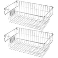 Orgneas 15x9x5.7 Large Stackable Wire Baskets for Pantry Organization and Storage, Chest Freezer Organizer Bins Metal Baskets wi
