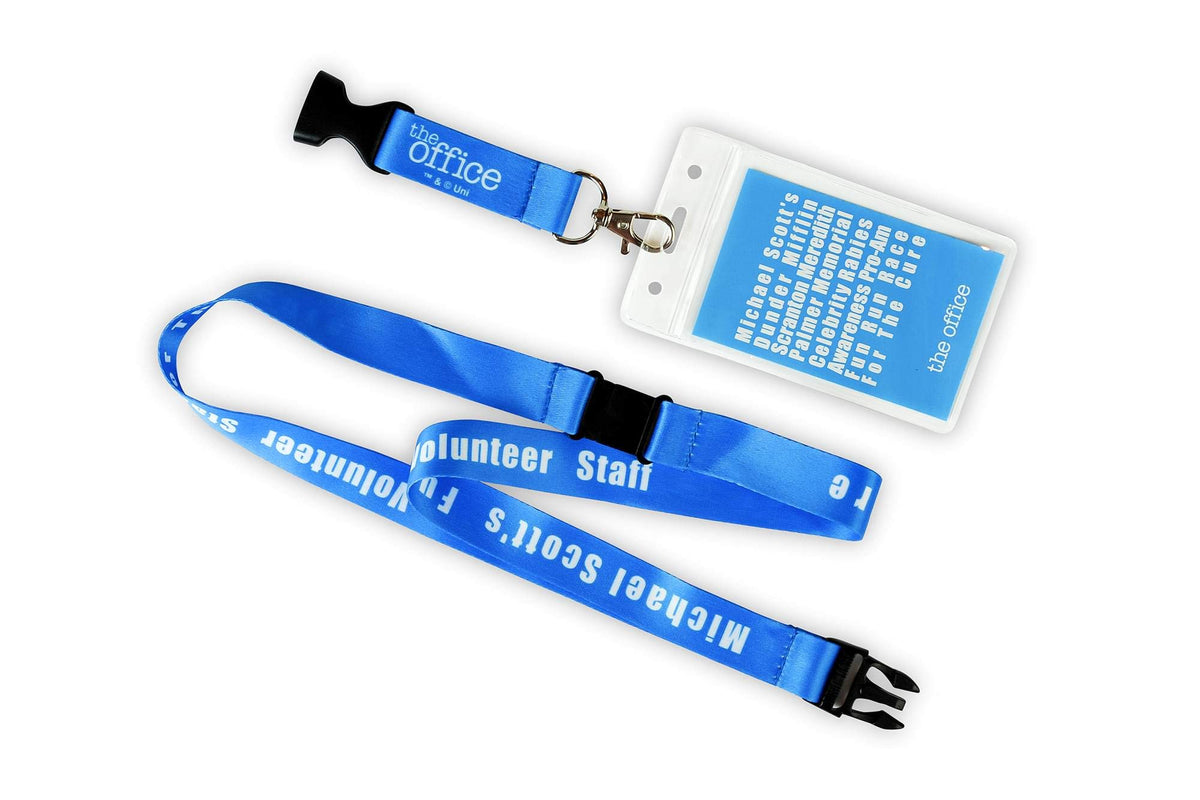 Just Funky The Office Fun Run 'Race For The Cure' Lanyard & Id Badge Sleeve | Raise Rabies Awareness | Official The Office Colle