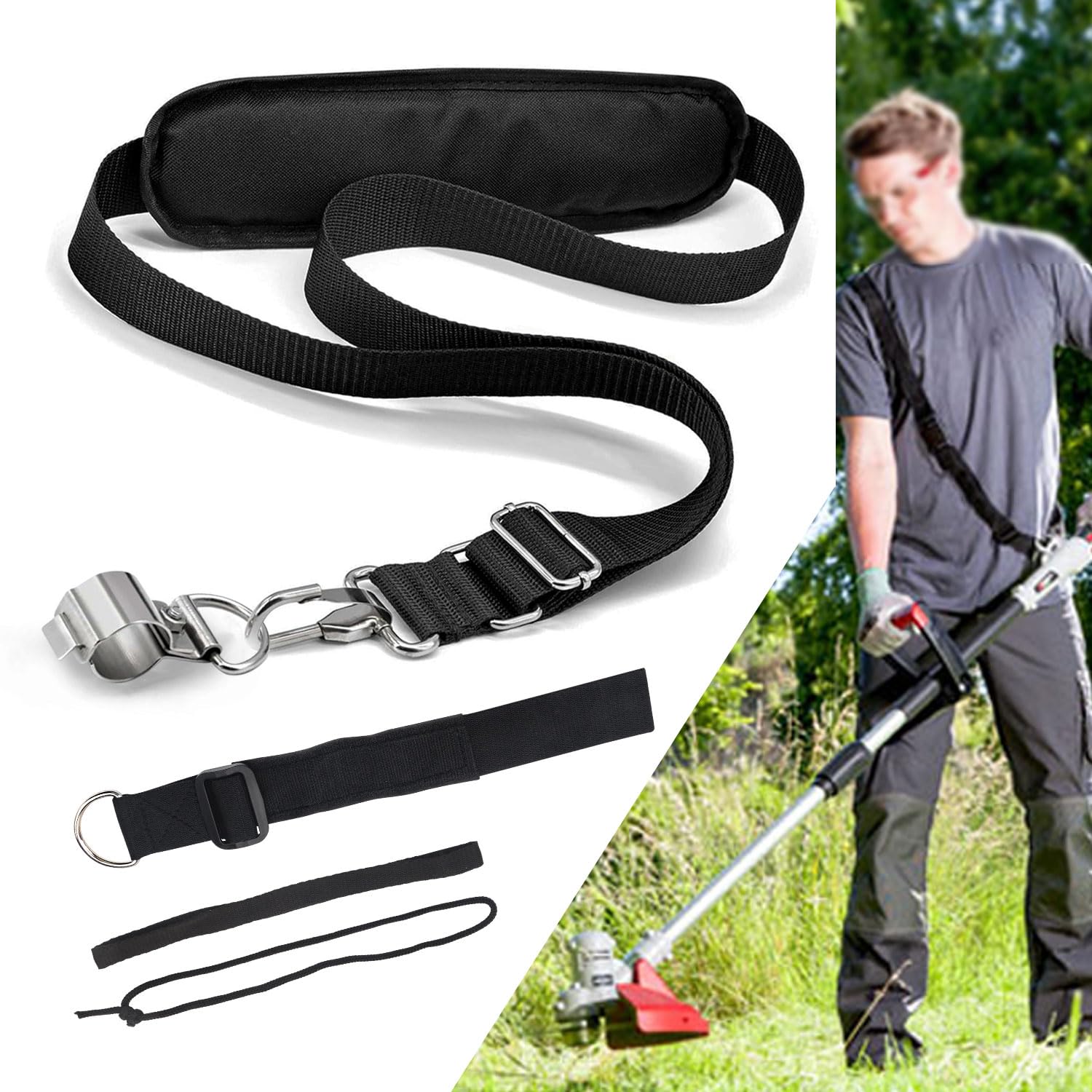 Universal Shoulder Strap Trimmer Strap Blower Straps Strap/Weed Eater Strap Compatible With Greenworks/Dewalt/Ego String Trimmer