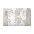 Cumberland Head to Four Brothers Islands, VT Nautical Map Door Mat 18x26