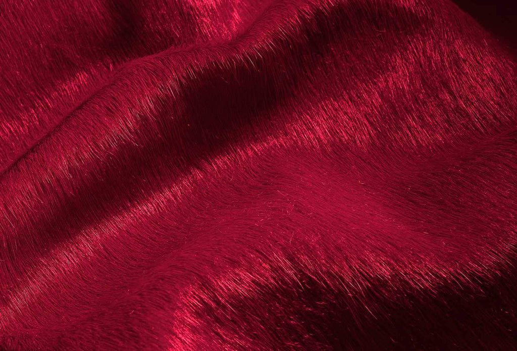 HomeRoots Cowhide, Microsuede 60' x 84' Burgundy Cowhide - Area Rug