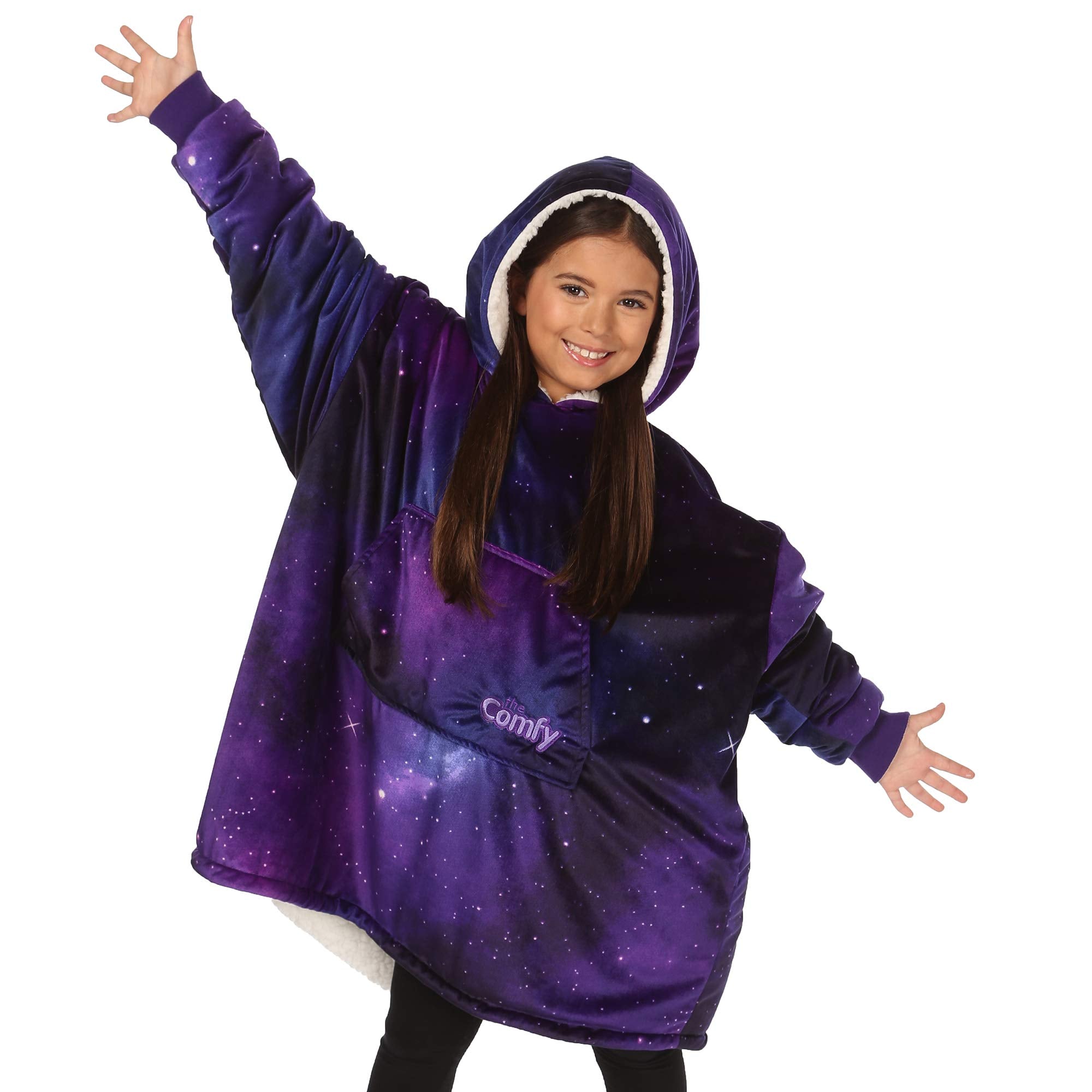 The Comfy Jr | The Original Oversized Microfiber & Sherpa Wearable Blanket For Kids, Seen On Shark Tank, One Size Fits All (Gala