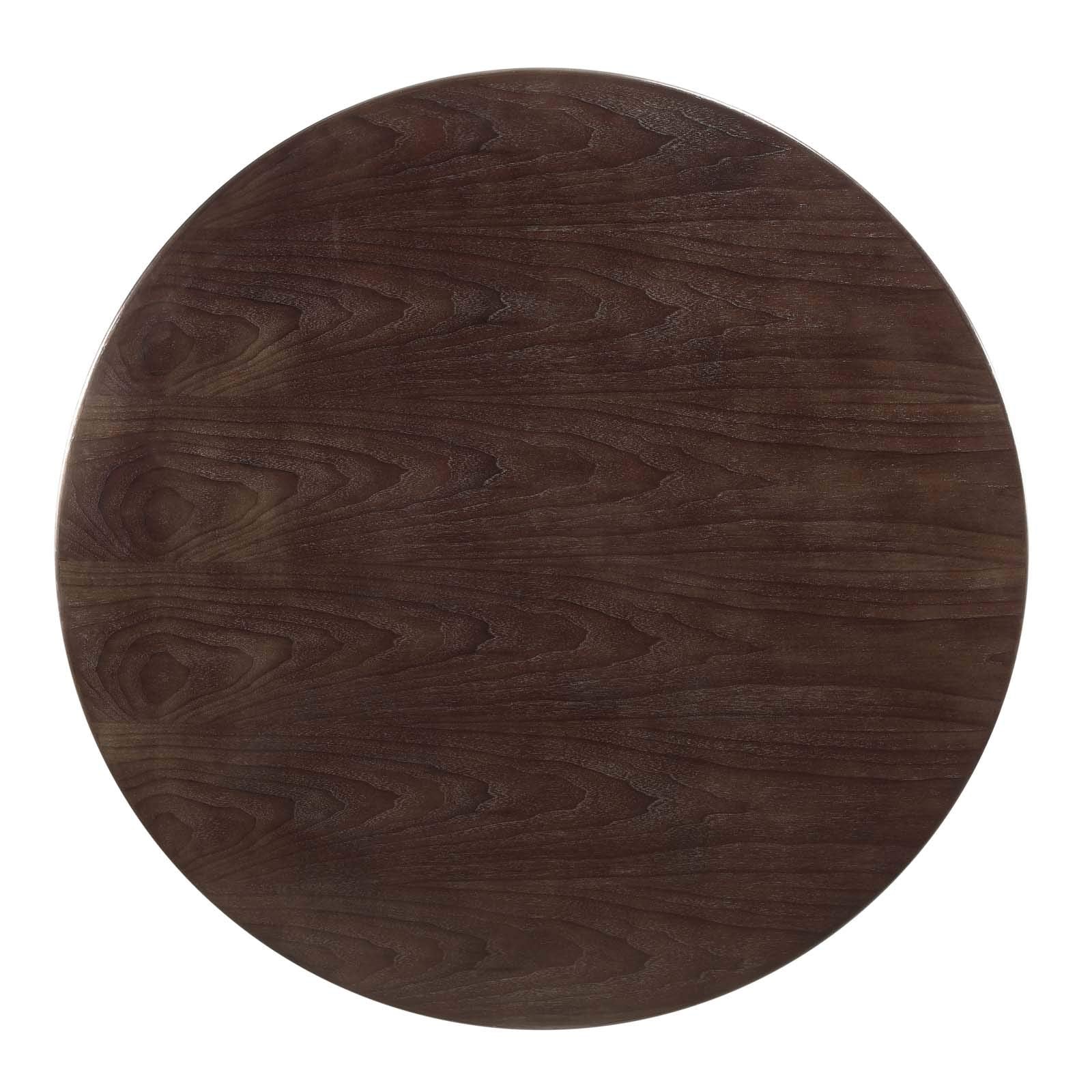 Modway EEI-5146-GLD-CHE Zinque 47&quot; Dining Table, Gold Cherry Walnut