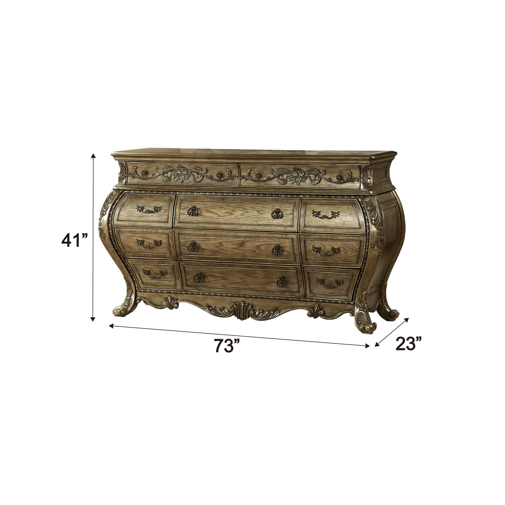 ACME Furniture Ragenardus Dresser, Vintage Oak