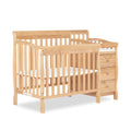 Dream On Me Jayden 4-in-1 Mini Convertible Crib And Changer in Natural, Greenguard Gold Certified, Non-Toxic Finish, New Zealand