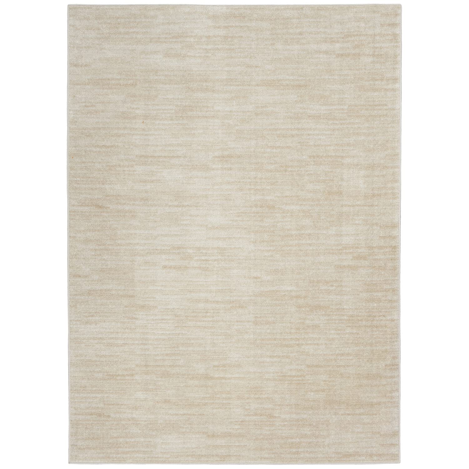 Nourison Essentials Indoor/Outdoor Ivory Beige 5 x 8 Area--Rug, Easy--Cleaning, Non Shedding, Bed Room, Living Room, Dining Ro
