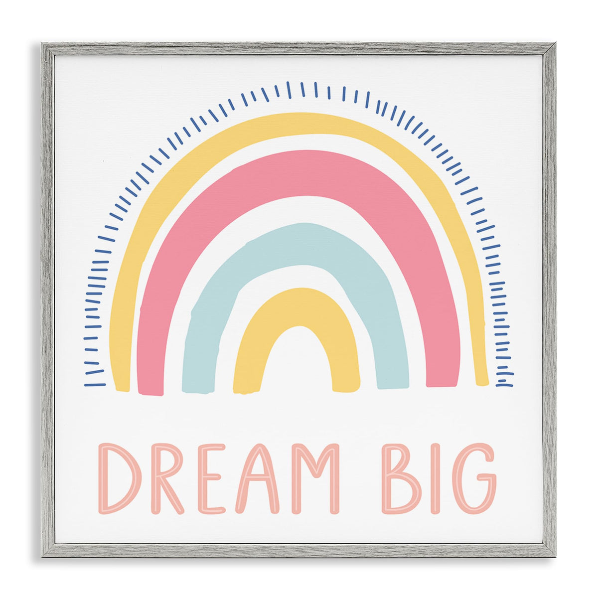 Stupell Industries Pastel Dream Big Rainbow Framed Giclee Art by LSR Design Studio
