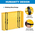 Ticonn Mattress Bags For Moving, Cali King Mattress Cover For Moving, Heavy Duty, Full-Around Handle With Adjustable Buckles, Mattress Storage Bag & Moving Supplies (Yellow, Cali King)