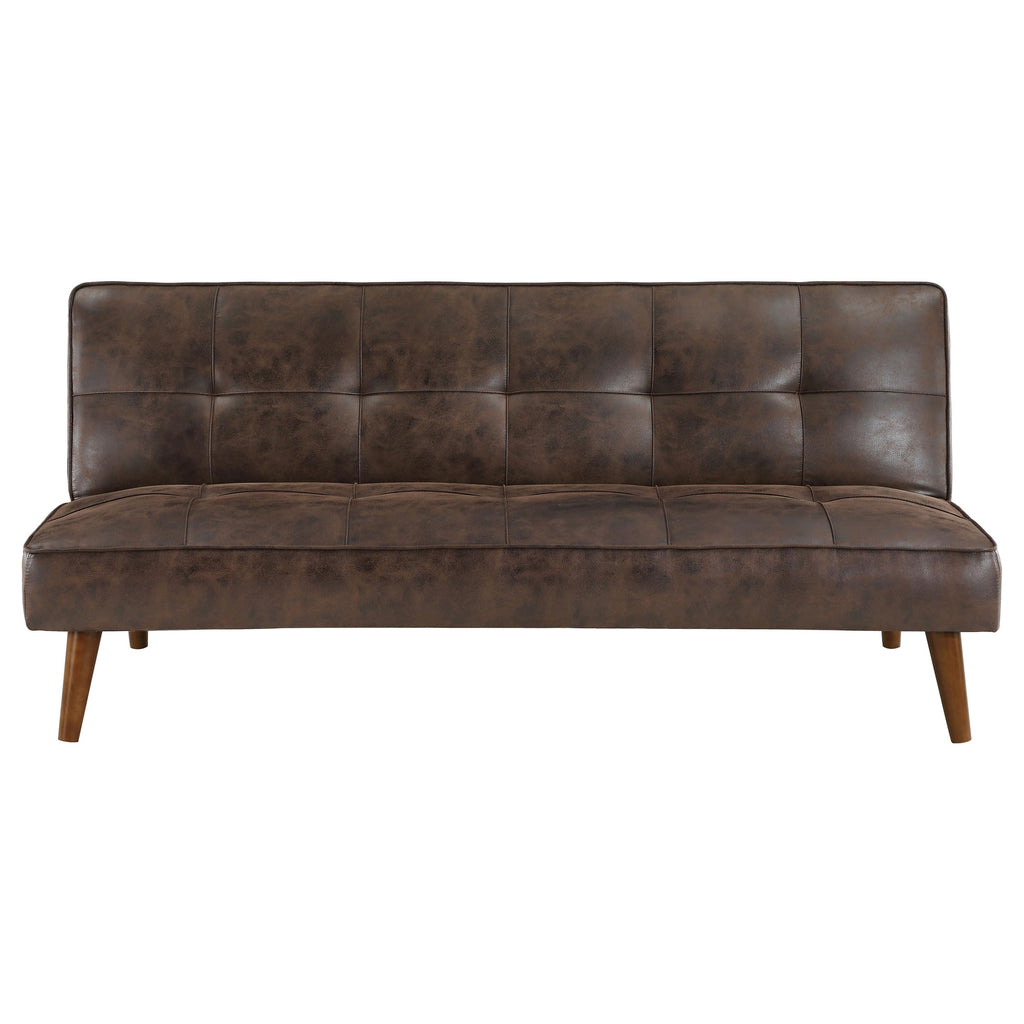 Coaster Home Furnishings Jenson Multipurpose Upholstered Tufted Convertible Sofa Bed Dark Coffee Brown