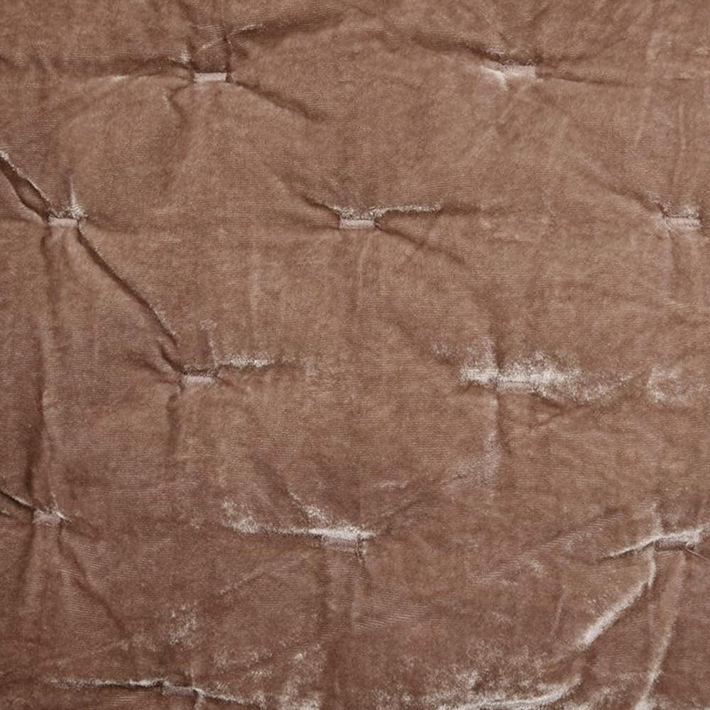 Hiend Accents Stella Faux Silk Velvet Quilt, King Size, Dusty Rose Solid Color, Romantic Modern Western Traditional Style Luxury