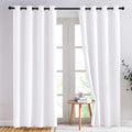 Nicetown Curtains 84 Inches Long - (Pure White) 52 By 84 Inches, 1 Pair, 50% Light Blocking Grommet Drapes/Draperies For Living