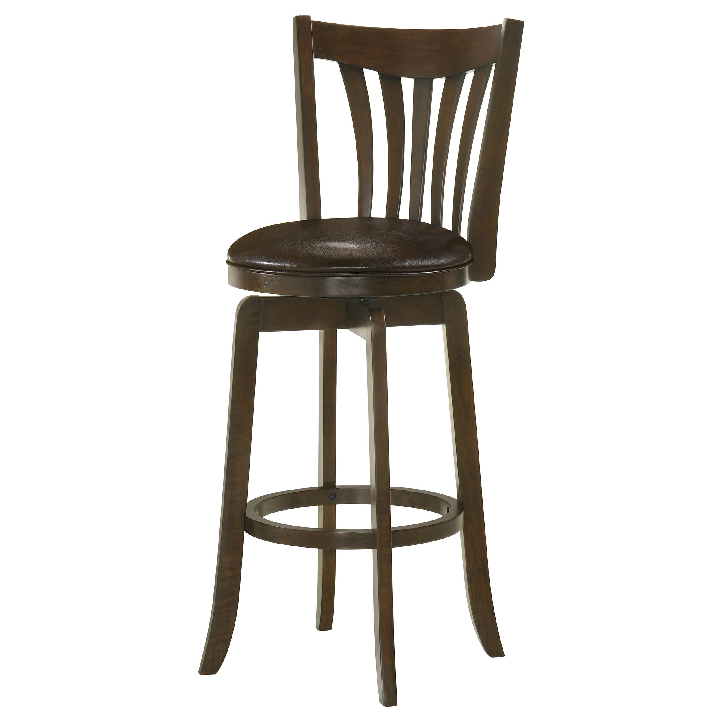 Coaster Home Furnishings Lambert Pub Height Swivel Bar Stool with Upholstered Seat Dark Cherry