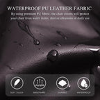 Searchi Waterproof Pu Leather Seat Covers For Dining Chairs, 2 Pack Stretch Dining Room Chair Seat Covers, Kitchen Chair Seat Covers Protectors (Brown)