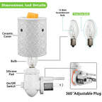 Star Moon Ceramic Wax Melt Warmer, Plug In Wax Warmers For Scented Wax, Scentsy Diffuser For Fragrance Oil, 2-In-1 Wall Wax Melt