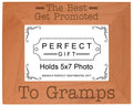 ThisWear Gift for Grandpa Best Get Promoted to Gramps Natural Wood Engraved 5x7 Landscape Picture Frame Wood