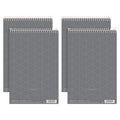Tops Prism Steno Books, 6' X 9', Gregg Rule, Gray Paper, 80 Sheets, Perforated, 4 Pack (80274)