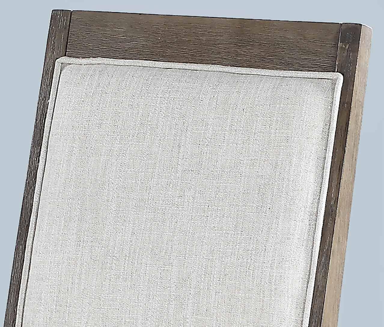 Steve Silver Furniture Molly 5pc Dining Set, 48&quot; Round Dining Table w/ 4 Upholstered Side Chairs w/ Padded Seats and Backs, Dining Room, Hardwood Solids and Oak Veneers, 48&quot;L x 48&quot;W x 30&quot;H, White, Tan