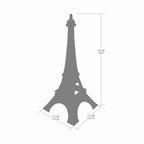 Allgala 19 Inch 48Cm Eiffel Tower Statue Decor Alloy Metal-Black (Ef19-86192)