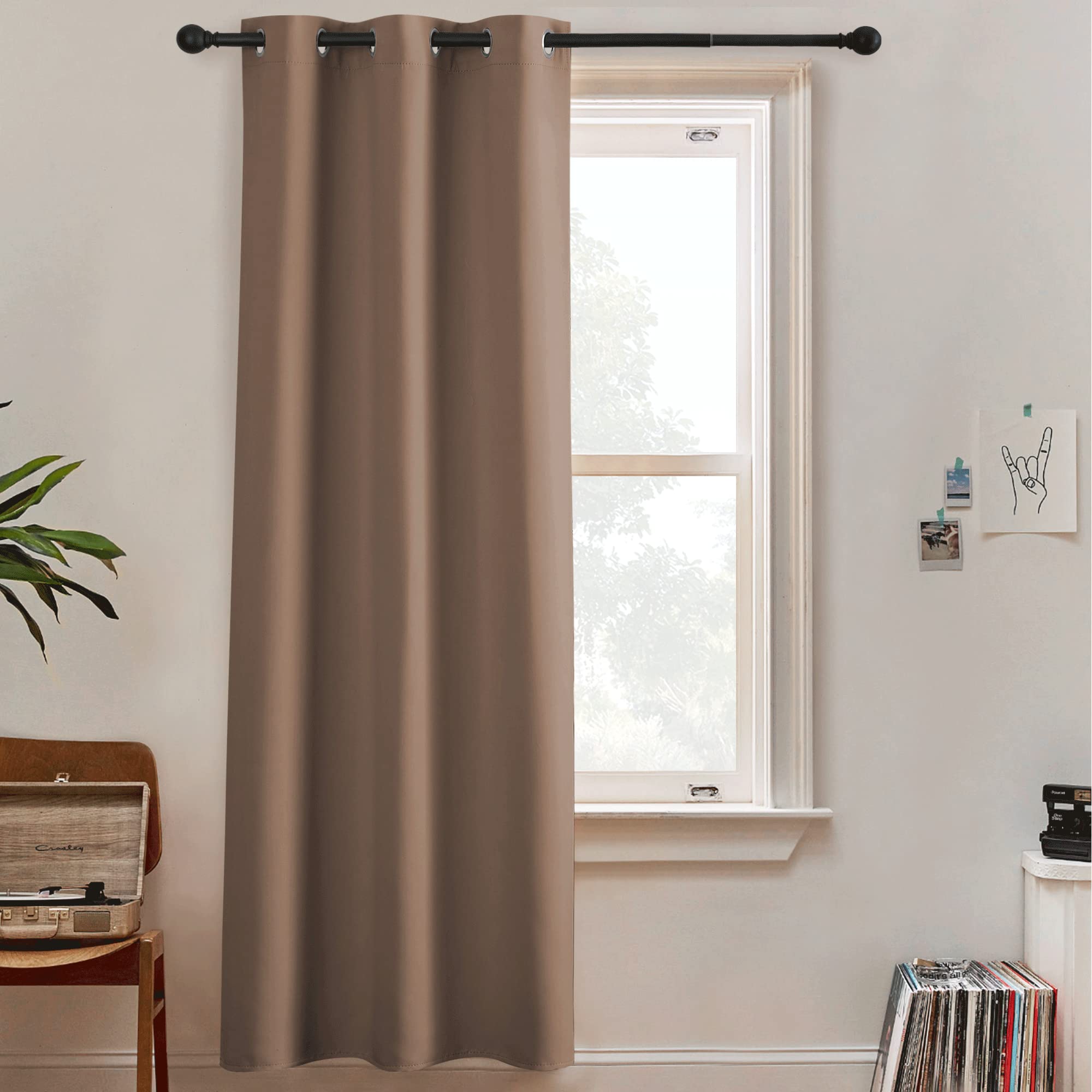 Ryb Home Room Divider Blackout Curtains, Thermal Insulated Sound Blocking Drapes 100% Privacy Vertical Blinds For Patio Door Bed