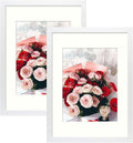 Golden State Art, 12x16 Frame Set of 2, Matted to 8.5x11 Picture or 12 by16 inch Without Mat (White)