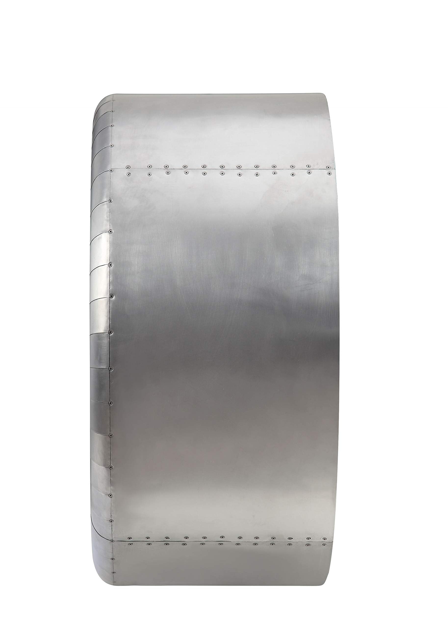 HomeRoots Aluminum, Glass, Plywood 30' X 14' X 30' Aluminum Wall Rack