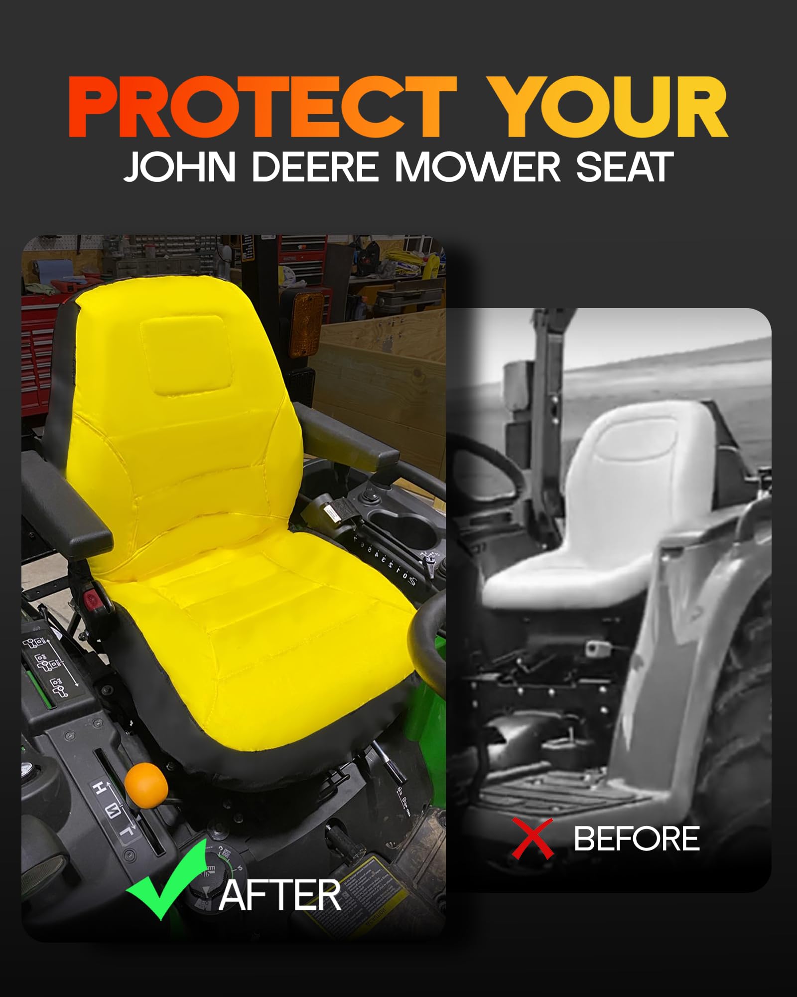 Lp68694 Compact Utility Tractors Seat Cover For John Deere 1025R & 2025R Tractor