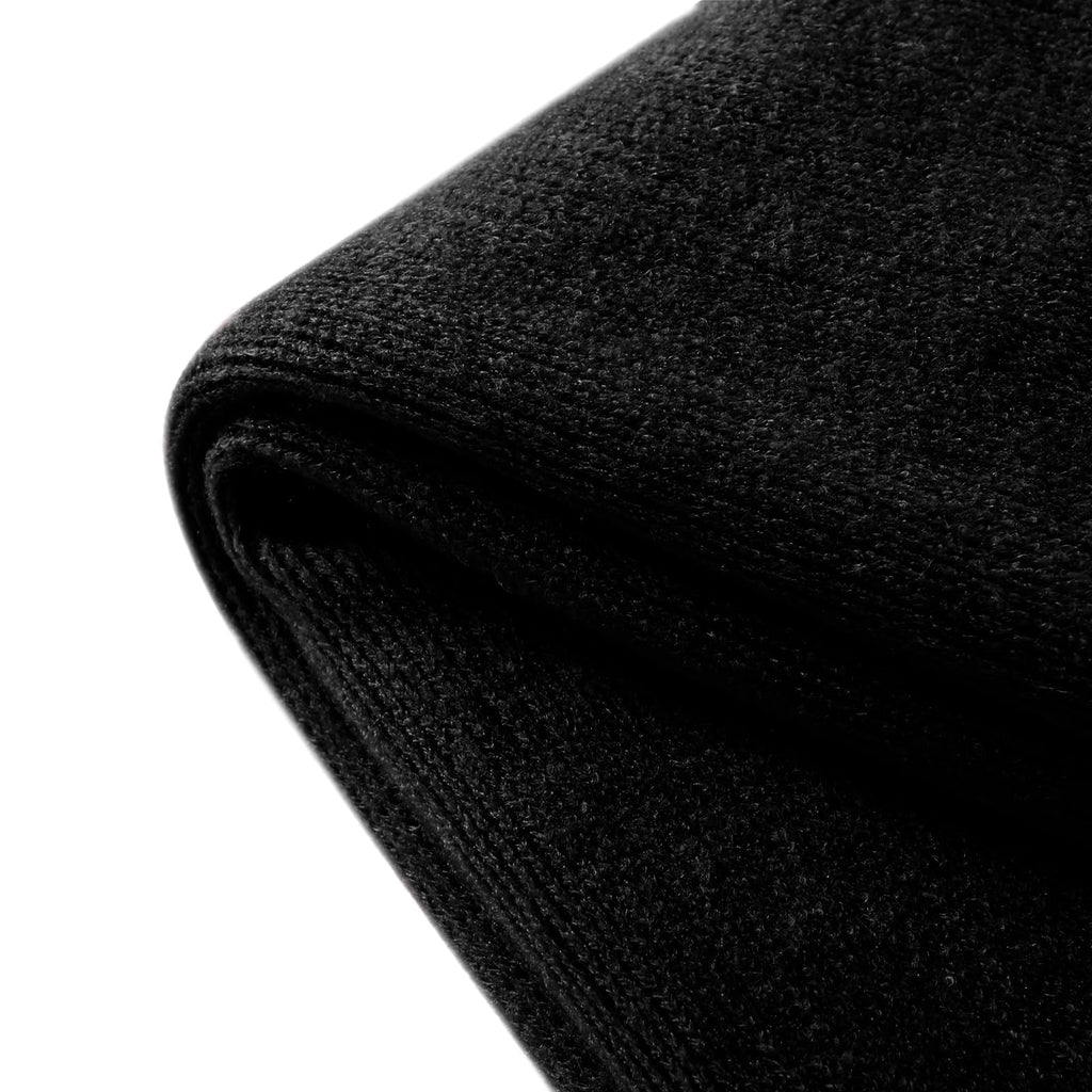 Homiest Decorative Knitted Throw Blanket With Fringe, Lightweight Blanket Acrylic Knit Blanket, Soft & Cozy Tassel Blanket For Couch Sofa Bed (Black, 50 X 60 Inch), Bls2405312001